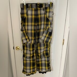 Boulder Gear Mens Plaid Cargo Snow Pants Size Small
